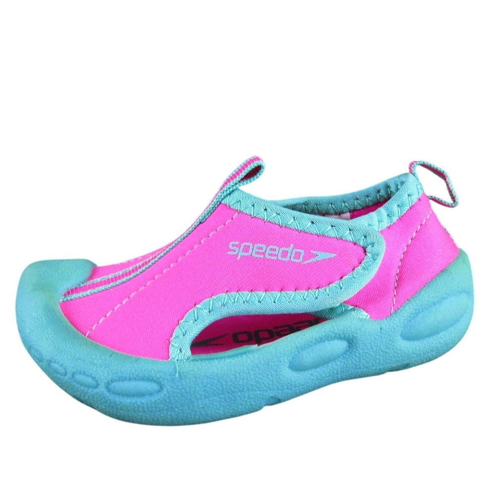 Speedo Girls Water Sox Sz T 5-6 Medium Pink Synthetic Hook & Loop